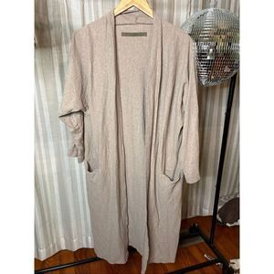 Enza Costa Gray Long Cardigan